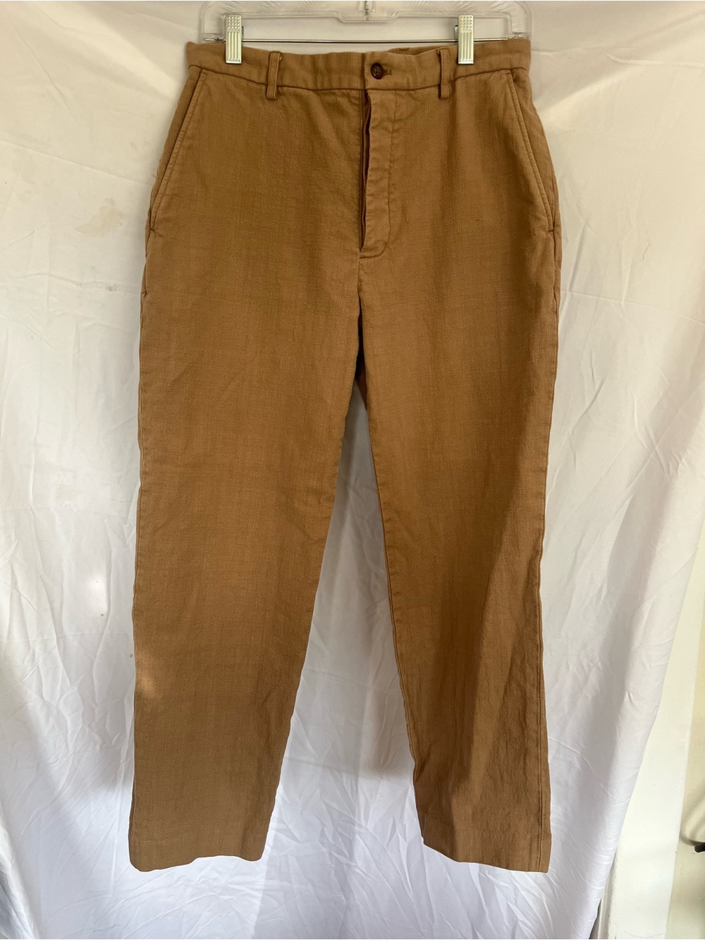 J. Crew Men's Kenmare Tan Chinos Basketweave Italian 100% cotton 30x30